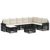 vidaXL Havesofa S&aelig;t 9 stk. Sort og Cremehvid polyrattan