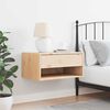 vidaXL Sengebord med skuffe Brun 50 x 32,5 x 24 cm Massivt fyrretr&aelig;