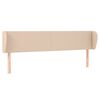 vidaXL sengegavl med kanter 183x23x78/88 cm kunstl&aelig;der cappuccino