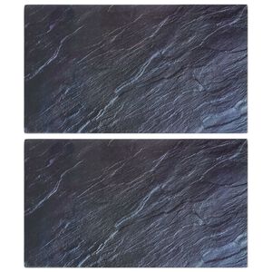 vidaXL sk&aelig;rebr&aelig;tter 2 stk. naturstensm&oslash;nster h&aelig;rdet glas