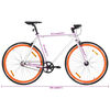 vidaXL cykel 1 gear 700c 55 cm hvid og orange