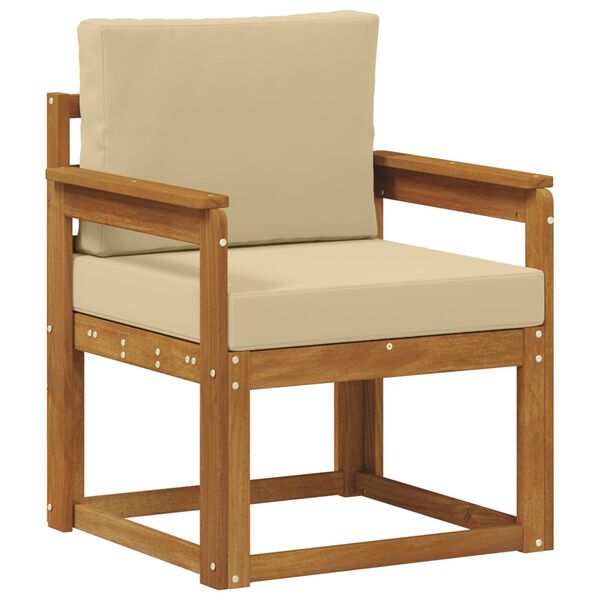 vidaXL Udend&oslash;rs sofa Soli Akacietr&aelig; og polyester Naturfarvet