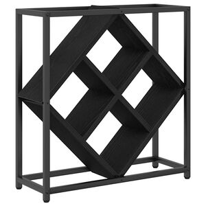 vidaXL Vinfad Sort eg 51 x 18 x 52,5 cm Konstrueret tr&aelig;