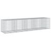vidaXL gabionkurv med cover 450x100x100 cm galvaniseret jern