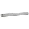 vidaXL plantekasse 544x100x36 cm galvaniseret st&aring;l s&oslash;lvfarvet