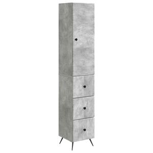 vidaXL Skab S&aelig;t 2 pcs Betongr&aring; 34,5 x 34,5 x 90 cm Konstrueret tr&aelig;