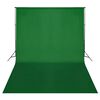 vidaXL stativsystem til fotobaggrund 500 x 300 cm gr&oslash;n