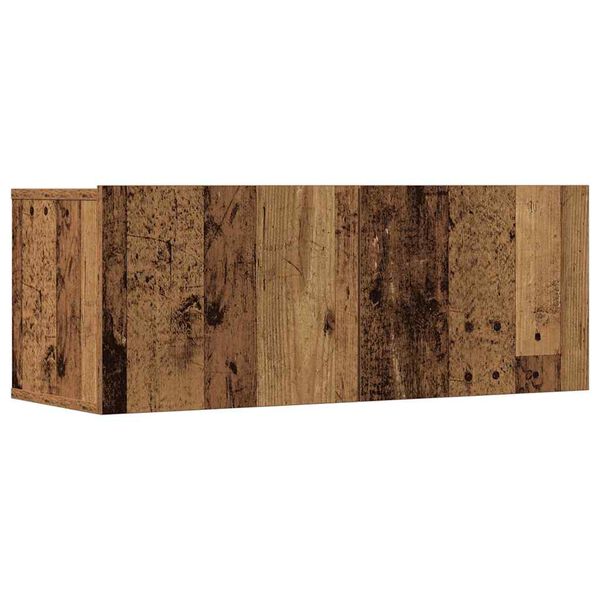 vidaXL 7-delt TV-skabssæt Vægmonteret gammelt træ egetræsfarve