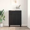 vidaXL Sideboard med skuffe Sort eg 69,5 x 34 x 90 cm Konstrueret tr&aelig;