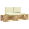 vidaXL Udend&oslash;rs sofagruppe med pude Hvid 182,5 x 63 x 73 cm Polyester