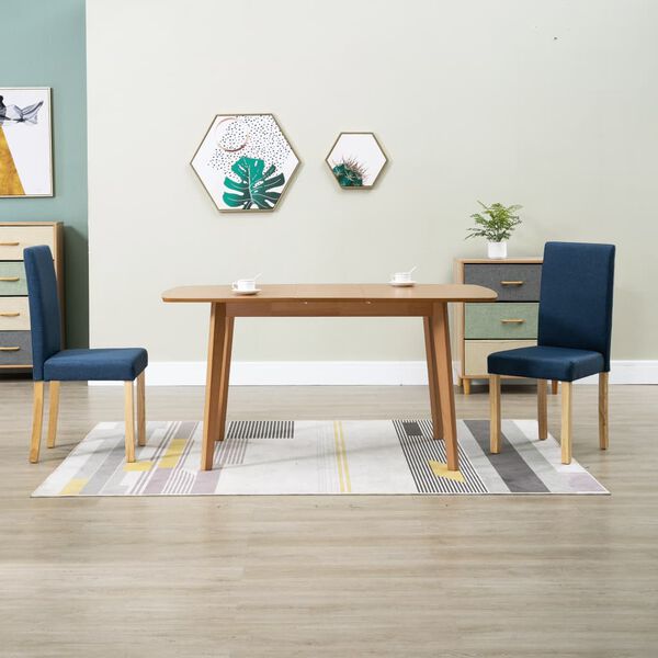 vidaXL spisebordsstole 2 stk. stof bl&aring;