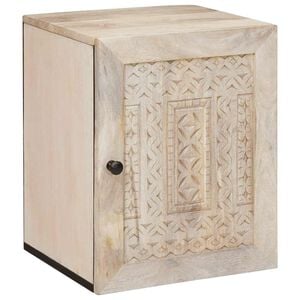 vidaXL Badev&aelig;relsesskab med d&oslash;r Hvid 38 x 33 x 48 cm Konstrueret tr&aelig;