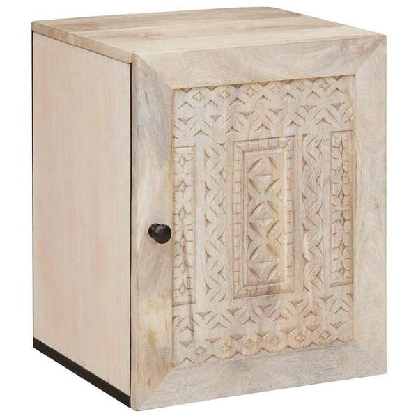 vidaXL Badev&aelig;relsesskab med d&oslash;r Hvid 38 x 33 x 48 cm Konstrueret tr&aelig;