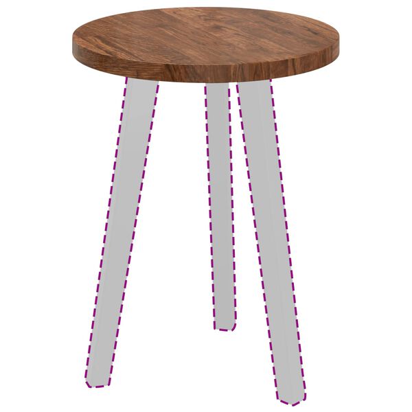 vidaXL Bordplade Lys Brun &Oslash; 40 x 2,5 cm Massivt Eg Tr&aelig;