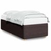 vidaXL Sengeramme uden madras M&oslash;rkebrun 100x200 cm Stof
