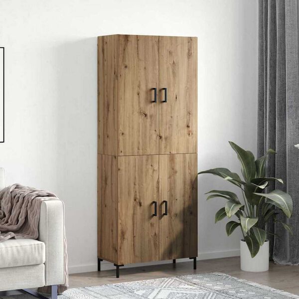 vidaXL Highboard artisan eg 69,5 x 34 x 180 cm Konstrueret tr&aelig;