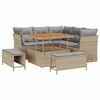 vidaXL Havesofa S&aelig;t 8 pcs Beige polyrattan