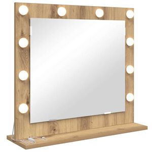 vidaXL Vaskeskab Spejl Artisan Egetr&aelig; 60 x 55 x 18 cm Rektangul&aelig;r