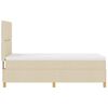 vidaXL Box spring seng med madras Creme 100 x 200 cm Stof