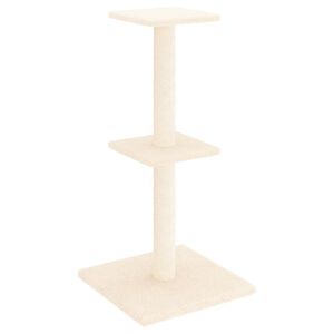 vidaXL kradsetr&aelig; med sisalstolper 73 cm cremefarvet