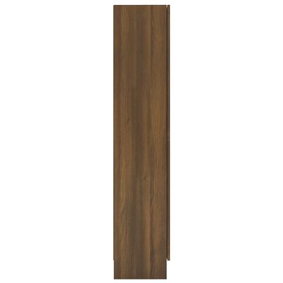 vidaXL vitrineskab 82,5x30,5x150 cm konstrueret træ brun egetræsfarve