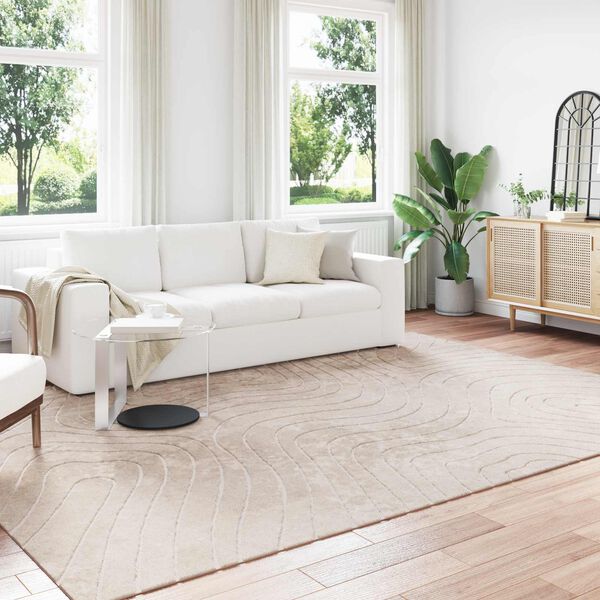 vidaXL Omr&aring;det&aelig;pper Rektangul&aelig;r PALMERAS Beige 280 x 200 cm Polyester