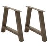 vidaXL sofabordsben A-formet 2 stk. 60 x (42-43) cm st&aring;l