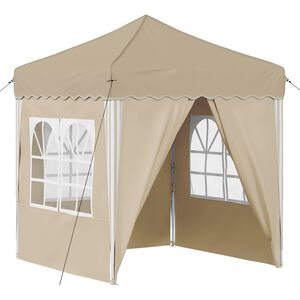vidaXL Pop-up Festtelt Creme 195 x 195 x 245 cm