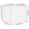 vidaXL plantekasse 80x80x68,5 cm massivt douglasgran