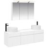 vidaXL Badev&aelig;relsesskabs&aelig;t 4 pcs Hvid 100 x 14,5 x 70 cm