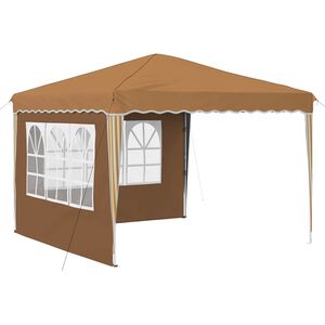 vidaXL Pop-up Festtelt Beige 288 x 288 x 245 cm Oxford stof