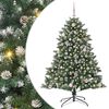 vidaXL Kunstigt juletr&aelig; Gr&oslash;n 150 cm PVC og plastik og st&aring;l
