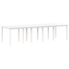 vidaXL Have Spisebordssæt med pude 11 pcs Hvid Poly rattan og stål