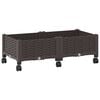 vidaXL Havekrukke med hjul Brun 80 x 40 x 29 cm PP