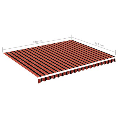 vidaXL udskiftningsdug til markise 4,5x3,5 m orange og brun