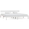 vidaXL sengeramme 200x200 cm massivt fyrretr&aelig; hvid