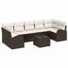 vidaXL Havesofa S&aelig;t 8 stk. Brun polyrattan