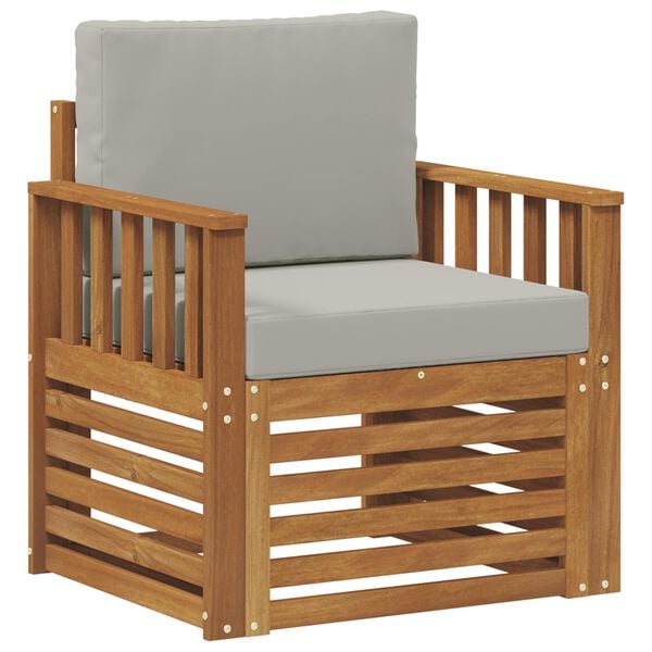 vidaXL Udend&oslash;rs sofagruppe med pude Naturfarvet 71 x 63 x 73 cm