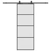vidaXL skyded&oslash;r med hardwares&aelig;t 76x205 cm ESG glas sort