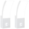 vidaXL udend&oslash;rs LED-v&aelig;glamper 2 stk. sensorer trykst&oslash;bt aluminium hvid