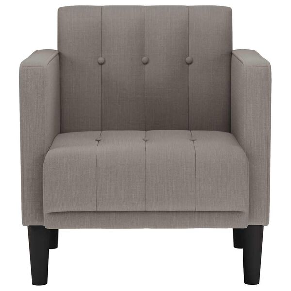 vidaXL sofastol med arml&aelig;n 53 cm stof gr&aring;brun