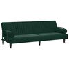 vidaXL sovesofa med arml&aelig;n velour m&oslash;rkegr&oslash;n