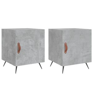vidaXL sengeborde 2 stk. 40x40x50 cm konstrueret tr&aelig; betongr&aring;
