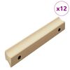 vidaXL Lige h&aring;ndtag 12 stk. Naturlig tr&aelig;farve 130 x 25 x 30 mm