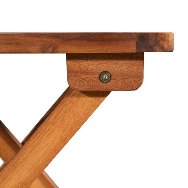 vidaXL liggestole 2 stk. med bord polyrattan og massivt akacietr&aelig;