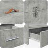 vidaXL Seng med opbevaring Beton Grå 160 x 200 cm Konstrueret træ