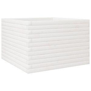 vidaXL plantekasse 70x70x45,5 cm massivt fyrretr&aelig; hvid