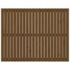 vidaXL sengegavl 140x3x110 cm massivt fyrretr&aelig; gyldenbrun