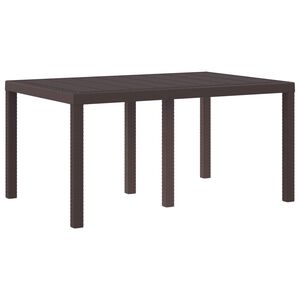 vidaXL Havem&oslash;bel Bord Brun 150 x 100 x 73 cm polyrattan