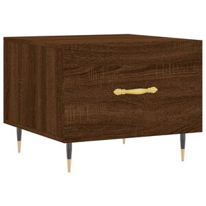 vidaXL sofabord 50x50x40 cm konstrueret tr&aelig; brun egetr&aelig;sfarve